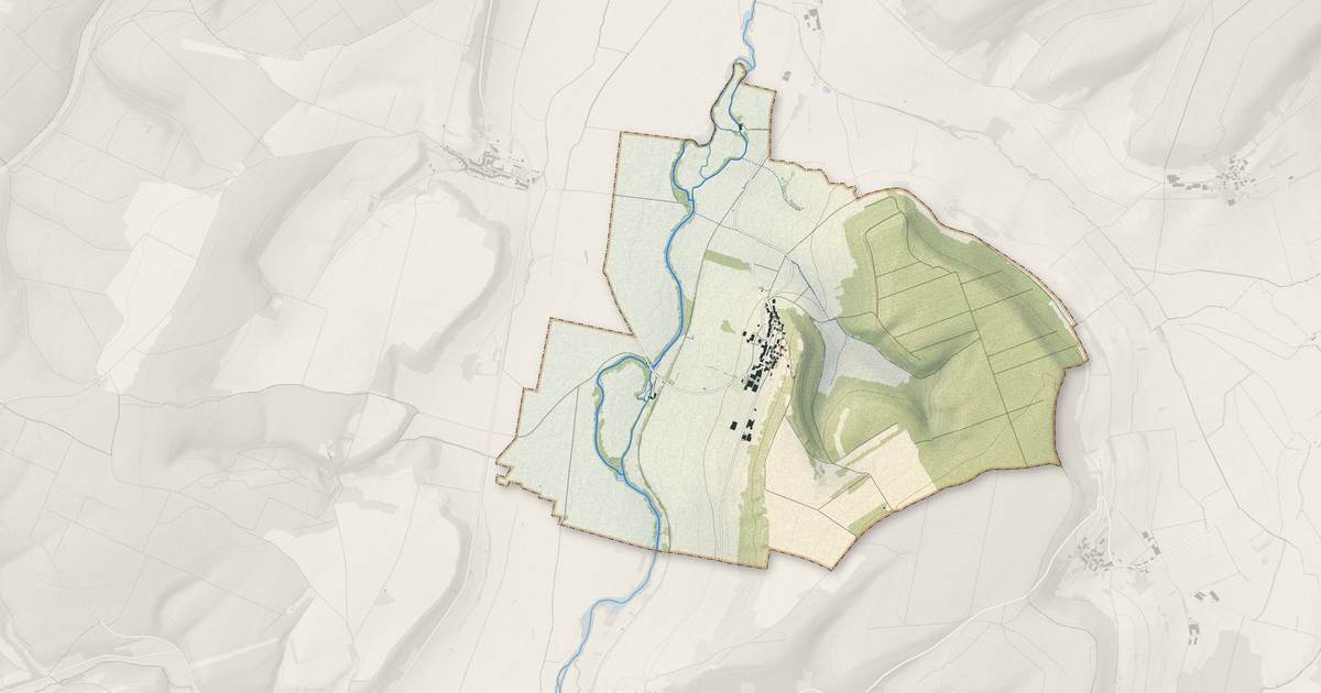 Portrait cartographique de Brixey-aux-Chanoines : relief, eau, forêts, bâti et voies, calculés à partir des données de l'IGN