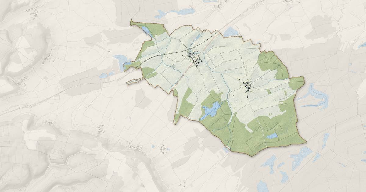 Portrait cartographique de Broussey-Raulecourt : relief, eau, forêts, bâti et voies, calculés à partir des données de l'IGN