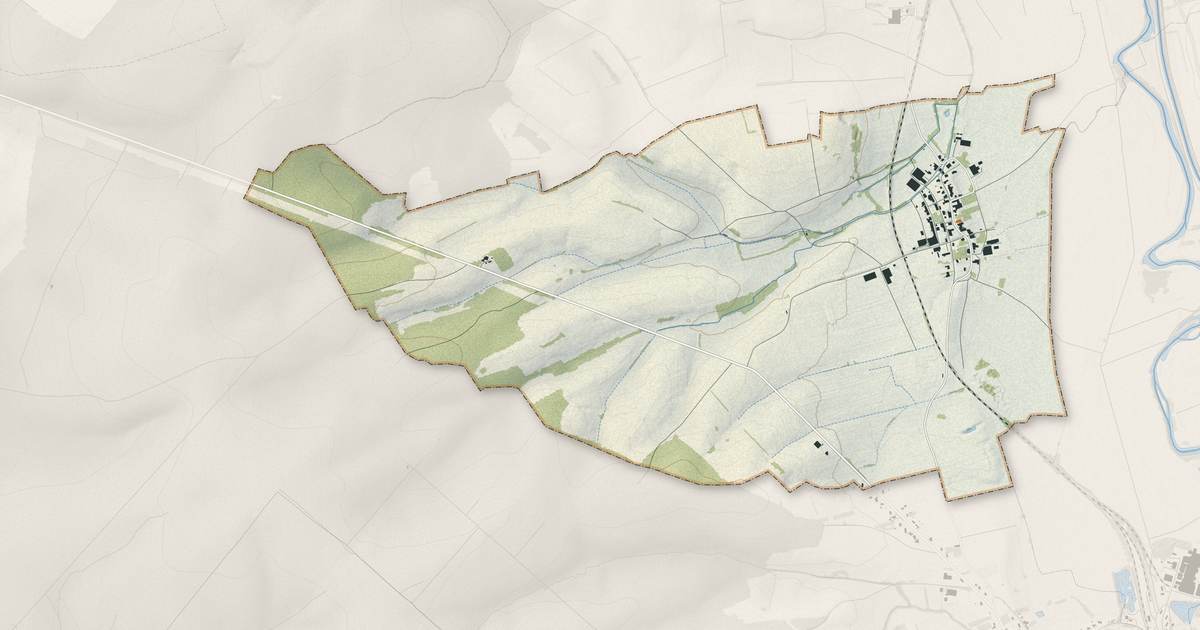 Portrait cartographique de Cesse : relief, eau, forêts, bâti et voies, calculés à partir des données de l'IGN