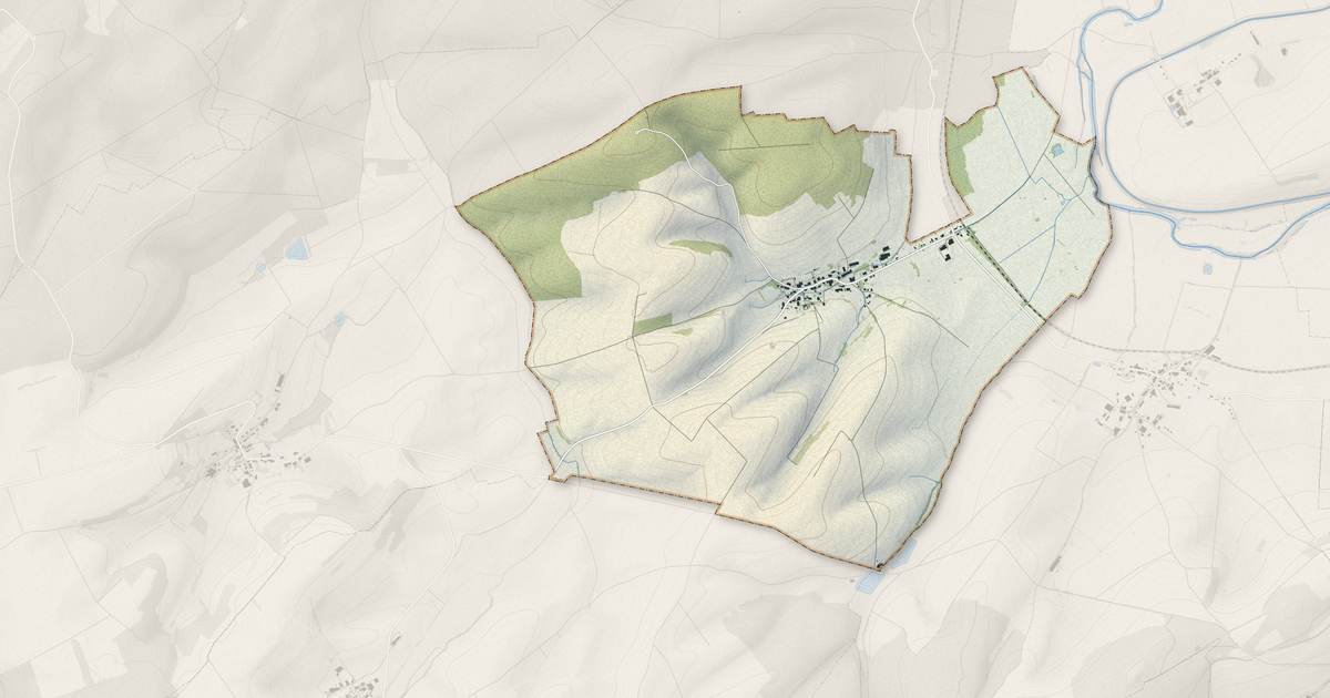 Portrait cartographique de Chattancourt : relief, eau, forêts, bâti et voies, calculés à partir des données de l'IGN