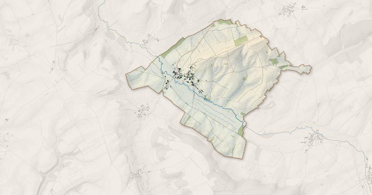 Portrait cartographique de Chaumont-sur-Aire : relief, eau, forêts, bâti et voies, calculés à partir des données de l'IGN
