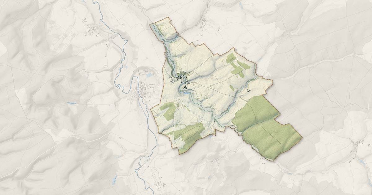 Portrait cartographique de Cheppy : relief, eau, forêts, bâti et voies, calculés à partir des données de l'IGN