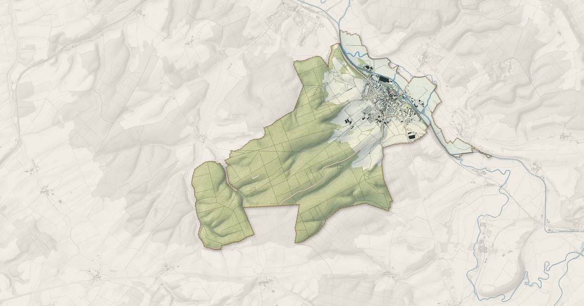 Portrait cartographique de Commercy : relief, eau, forêts, bâti et voies, calculés à partir des données de l'IGN
