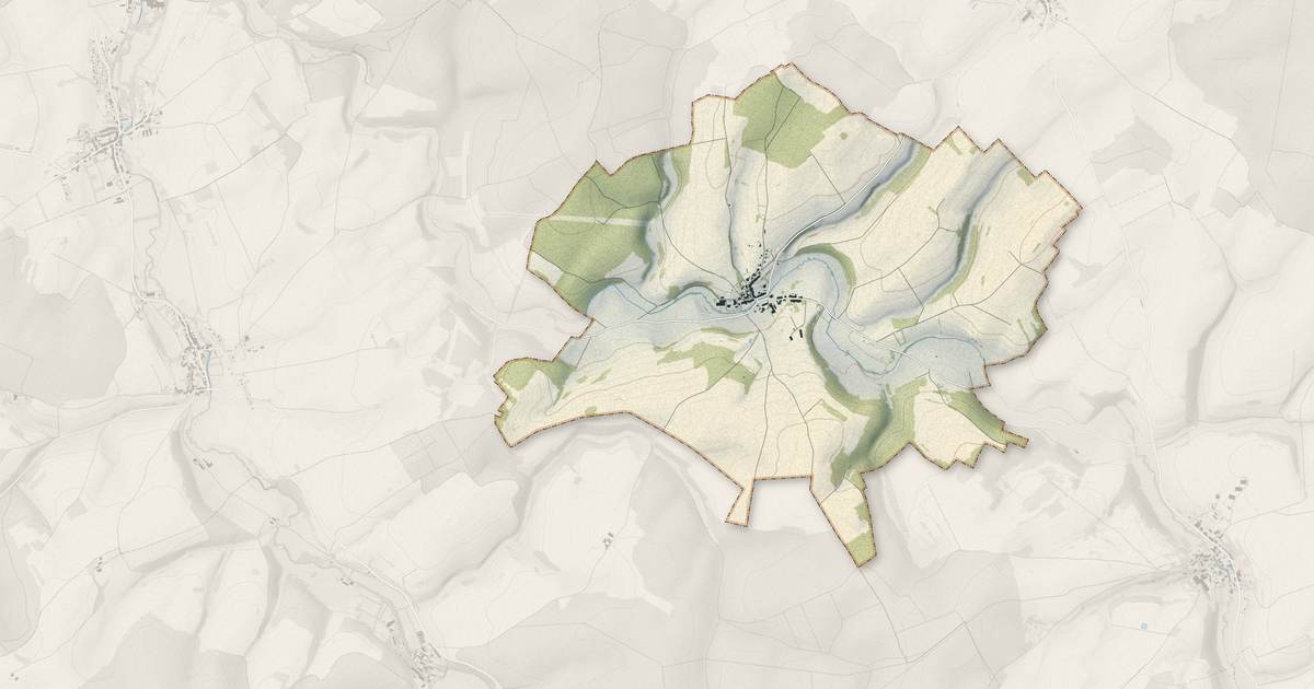 Portrait cartographique de Couvertpuis : relief, eau, forêts, bâti et voies, calculés à partir des données de l'IGN