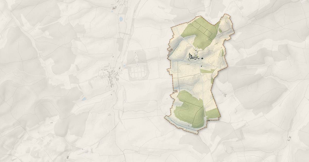 Portrait cartographique de Cunel : relief, eau, forêts, bâti et voies, calculés à partir des données de l'IGN
