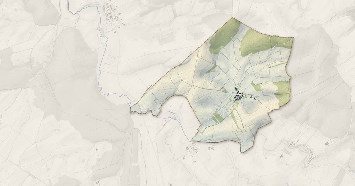 Portrait cartographique de Delut : relief, eau, forêts, bâti et voies, calculés à partir des données de l'IGN