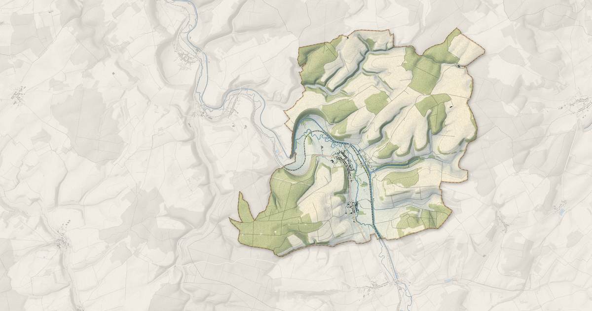 Portrait cartographique de Demange-Baudignécourt : relief, eau, forêts, bâti et voies, calculés à partir des données de l'IGN