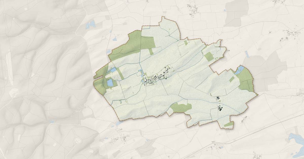 Portrait cartographique de Dieppe-sous-Douaumont : relief, eau, forêts, bâti et voies, calculés à partir des données de l'IGN