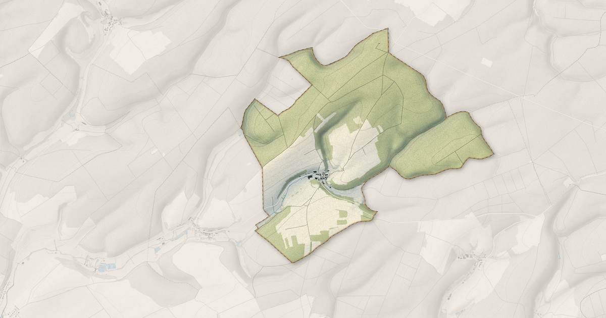 Portrait cartographique de Dompierre-aux-Bois : relief, eau, forêts, bâti et voies, calculés à partir des données de l'IGN