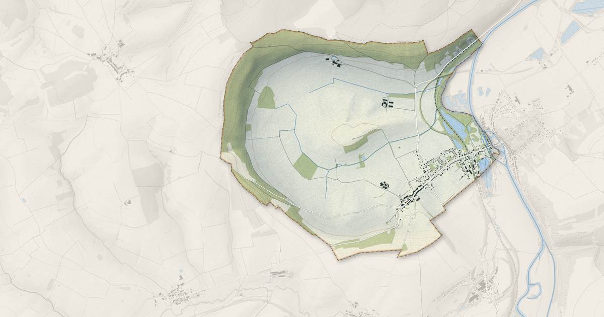 Portrait cartographique de Doulcon : relief, eau, forêts, bâti et voies, calculés à partir des données de l'IGN
