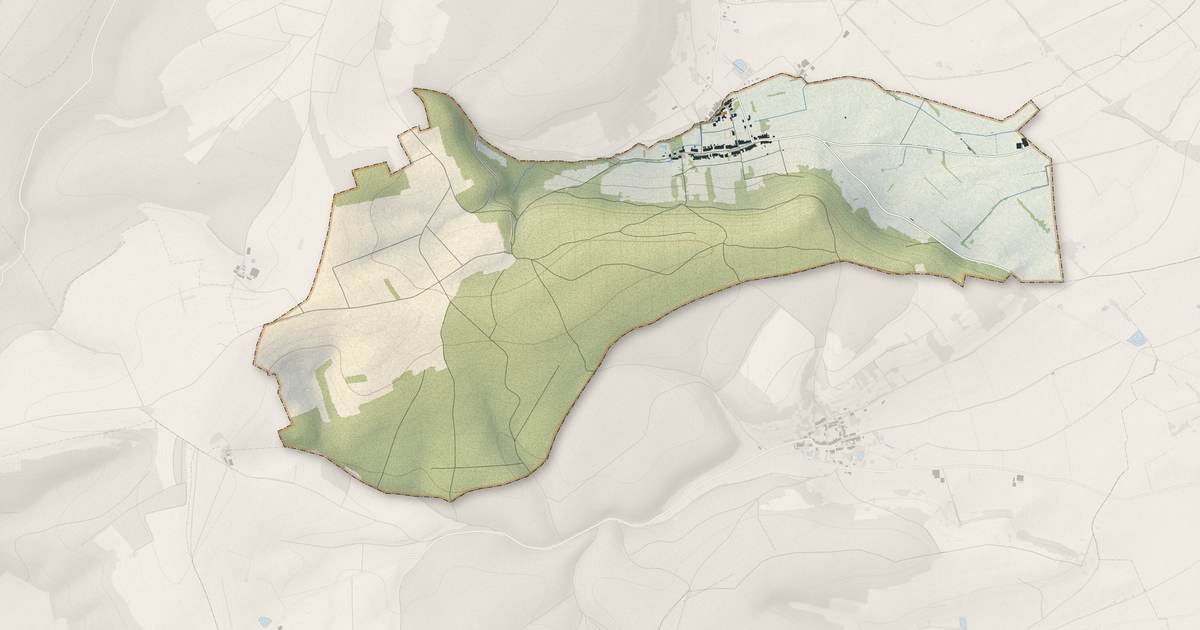Portrait cartographique de Écurey-en-Verdunois : relief, eau, forêts, bâti et voies, calculés à partir des données de l'IGN