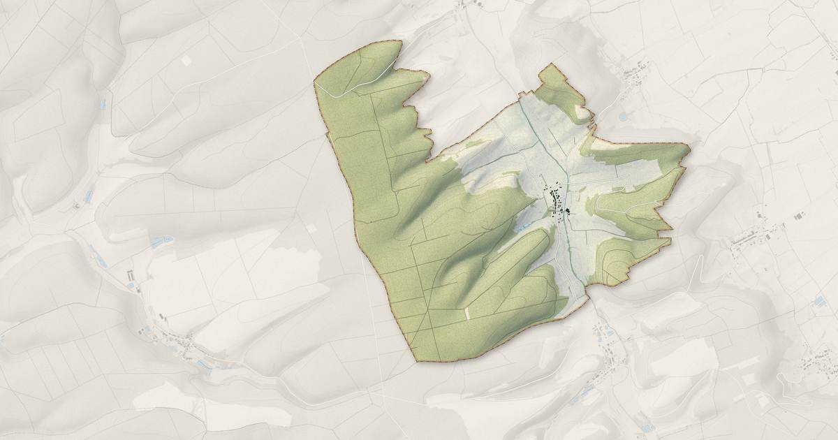 Portrait cartographique de Les Éparges : relief, eau, forêts, bâti et voies, calculés à partir des données de l'IGN