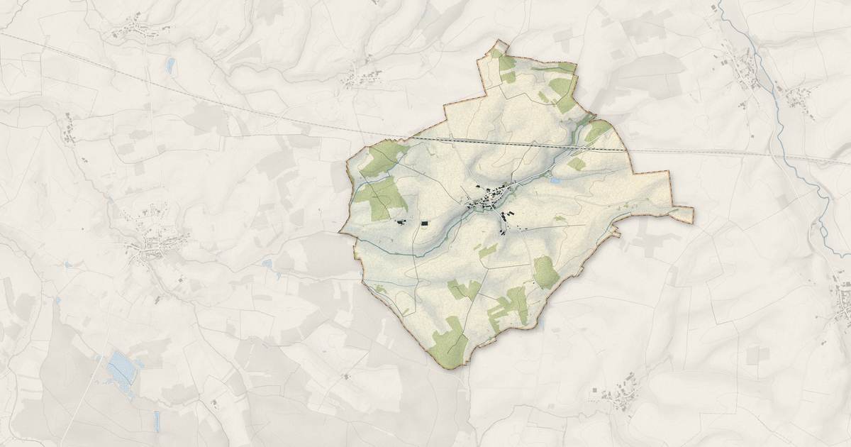 Portrait cartographique de Èvres : relief, eau, forêts, bâti et voies, calculés à partir des données de l'IGN