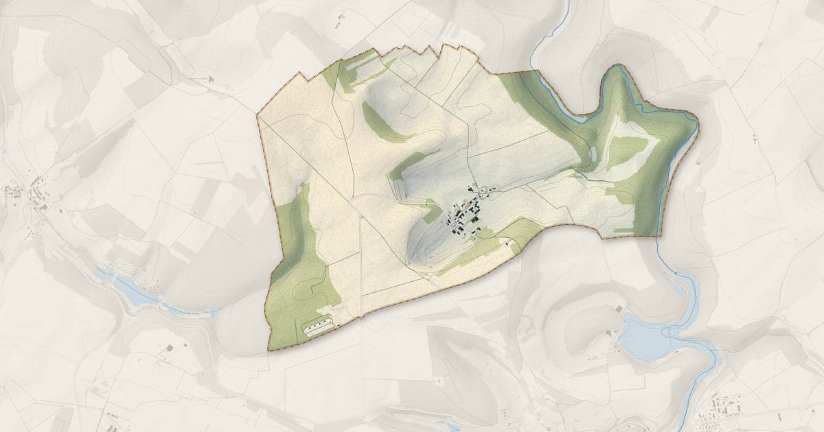 Portrait cartographique de Flassigny : relief, eau, forêts, bâti et voies, calculés à partir des données de l'IGN