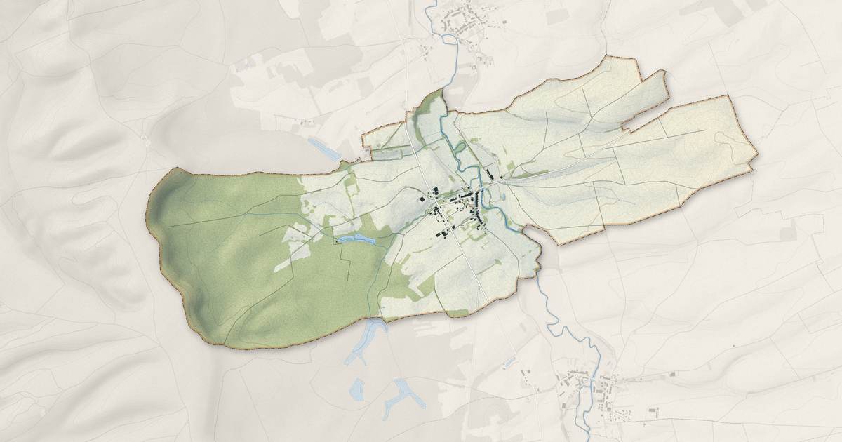 Portrait cartographique de Froidos : relief, eau, forêts, bâti et voies, calculés à partir des données de l'IGN