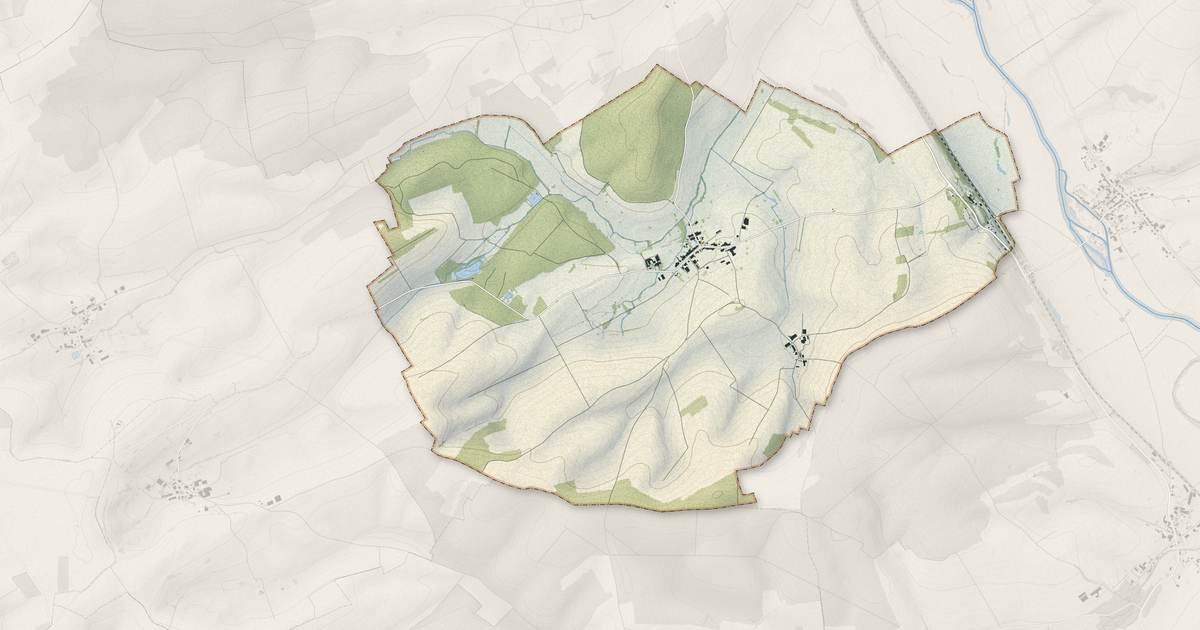 Portrait cartographique de Gercourt-et-Drillancourt : relief, eau, forêts, bâti et voies, calculés à partir des données de l'IGN