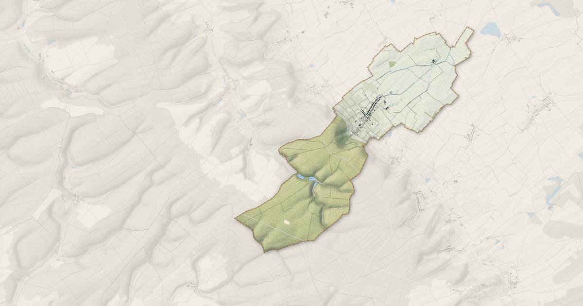 Portrait cartographique de Hannonville-sous-les-Côtes : relief, eau, forêts, bâti et voies, calculés à partir des données de l'IGN