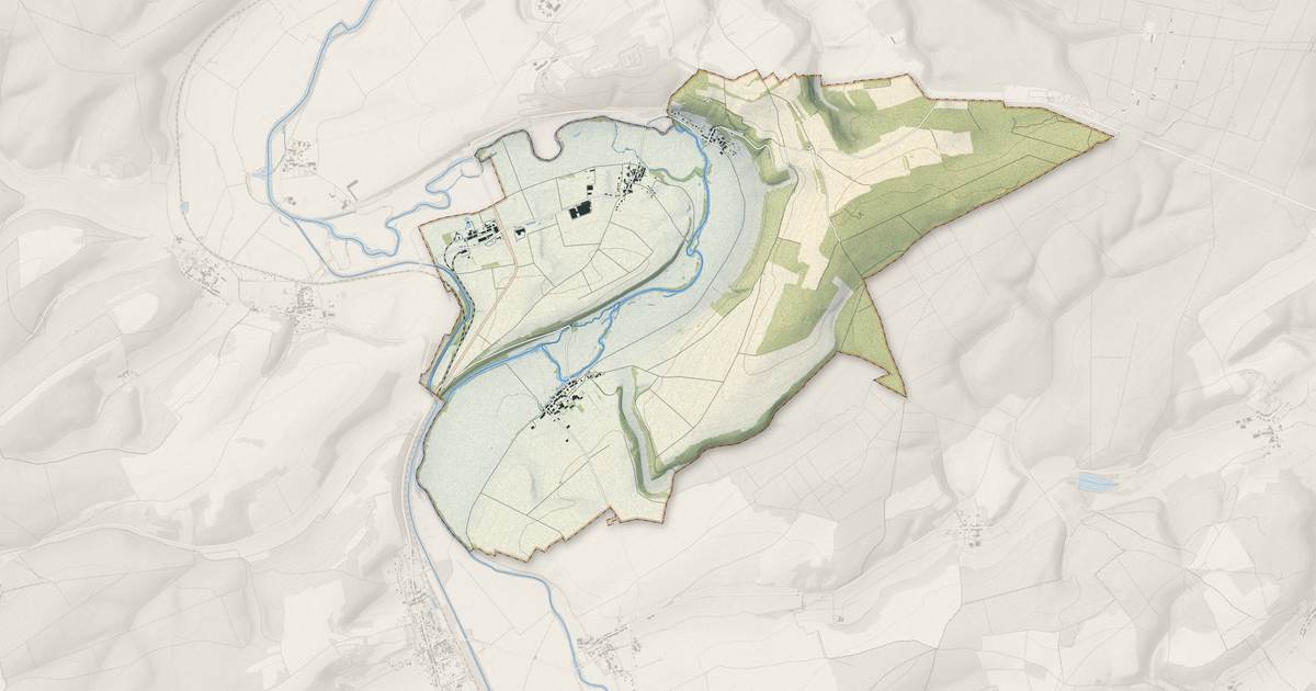 Portrait cartographique de Han-sur-Meuse : relief, eau, forêts, bâti et voies, calculés à partir des données de l'IGN