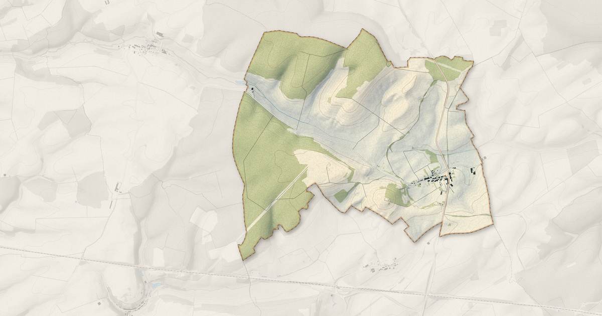 Portrait cartographique de Heippes : relief, eau, forêts, bâti et voies, calculés à partir des données de l'IGN