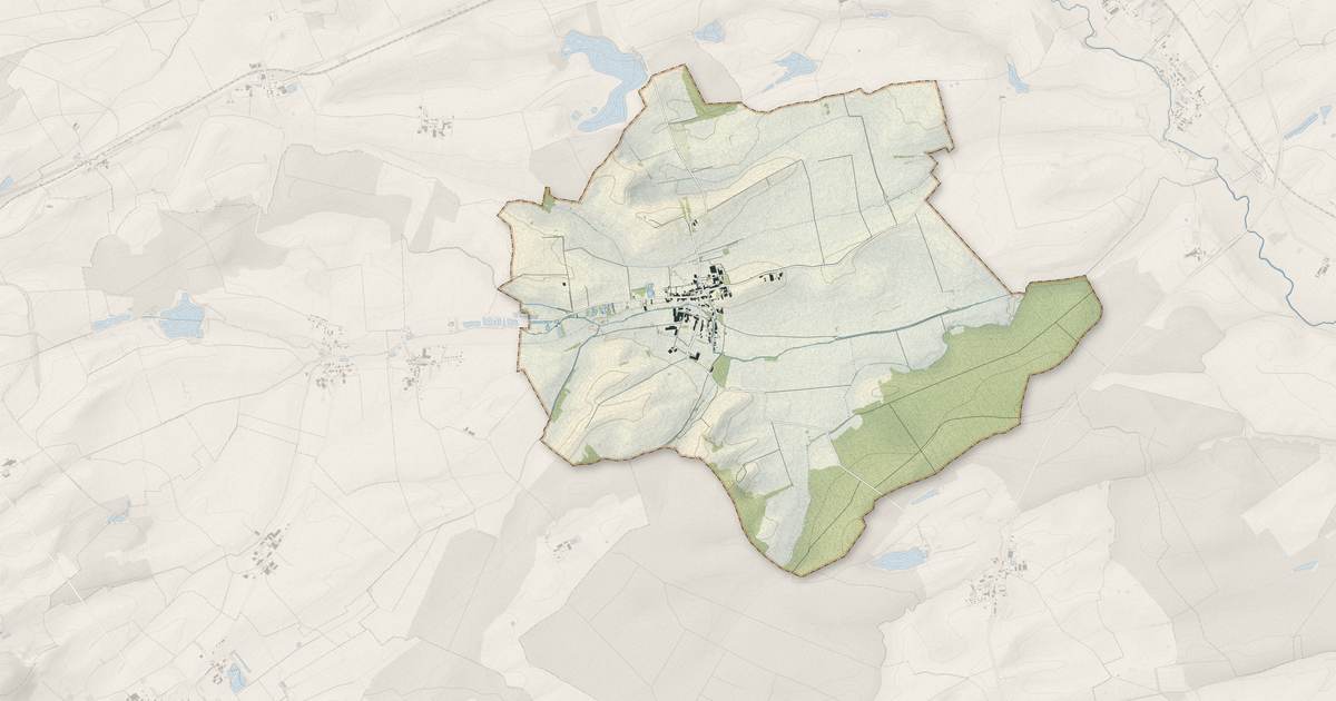 Portrait cartographique de Herméville-en-Woëvre : relief, eau, forêts, bâti et voies, calculés à partir des données de l'IGN