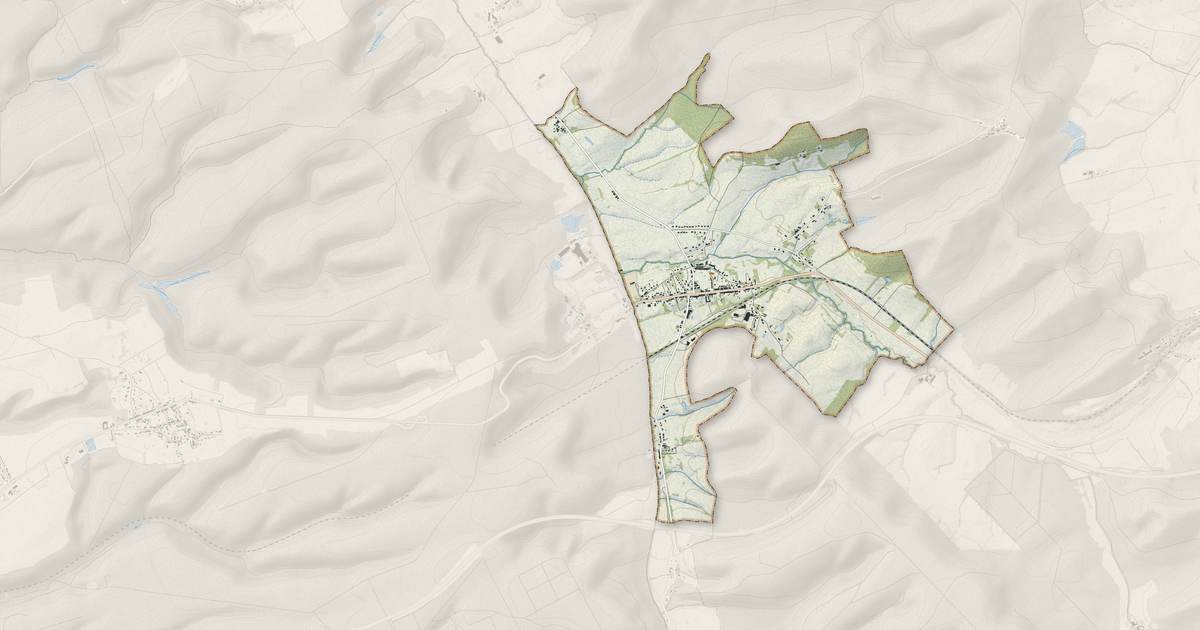 Portrait cartographique de Les Islettes : relief, eau, forêts, bâti et voies, calculés à partir des données de l'IGN