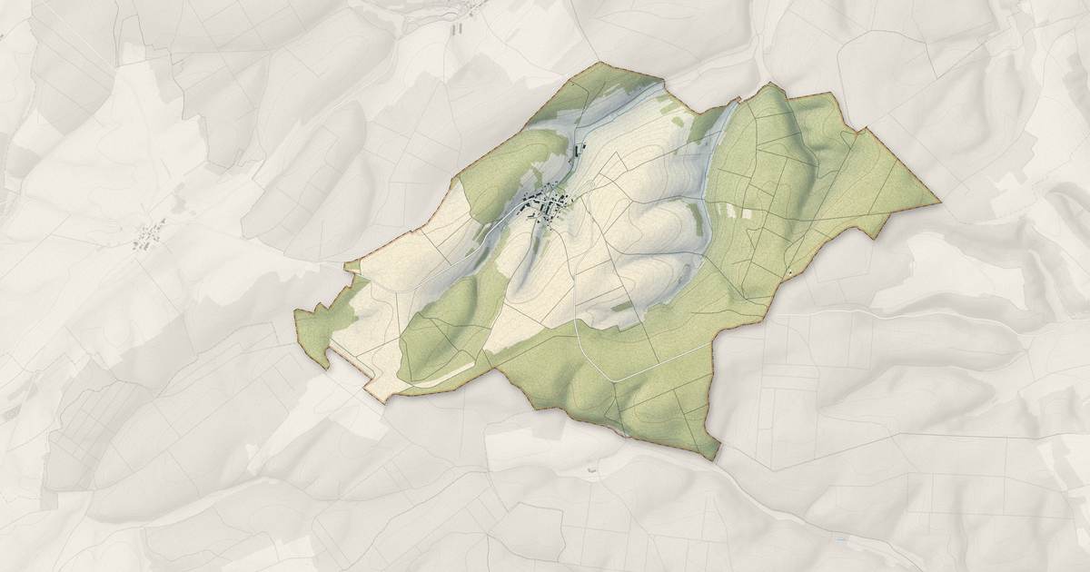 Portrait cartographique de Lahaymeix : relief, eau, forêts, bâti et voies, calculés à partir des données de l'IGN