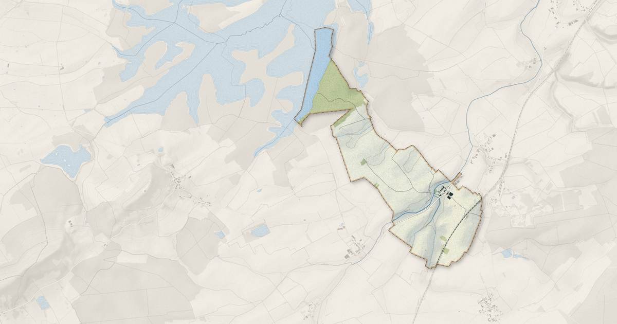 Portrait cartographique de Lahayville : relief, eau, forêts, bâti et voies, calculés à partir des données de l'IGN