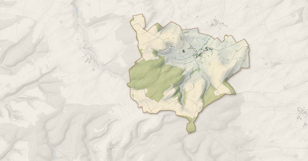 Portrait cartographique de Lavallée : relief, eau, forêts, bâti et voies, calculés à partir des données de l'IGN