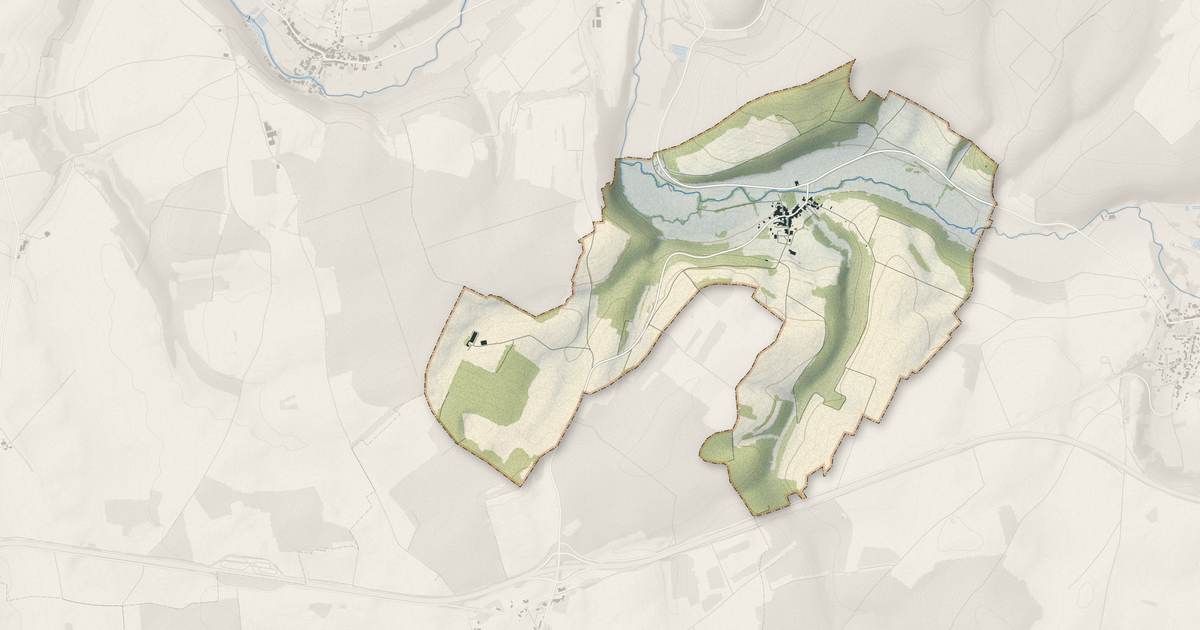 Portrait cartographique de Lavincourt : relief, eau, forêts, bâti et voies, calculés à partir des données de l'IGN