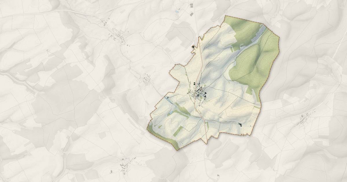 Portrait cartographique de Lemmes : relief, eau, forêts, bâti et voies, calculés à partir des données de l'IGN
