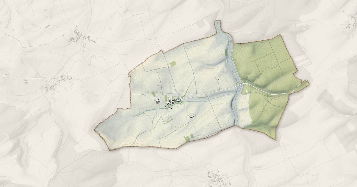 Portrait cartographique de Lignières-sur-Aire : relief, eau, forêts, bâti et voies, calculés à partir des données de l'IGN