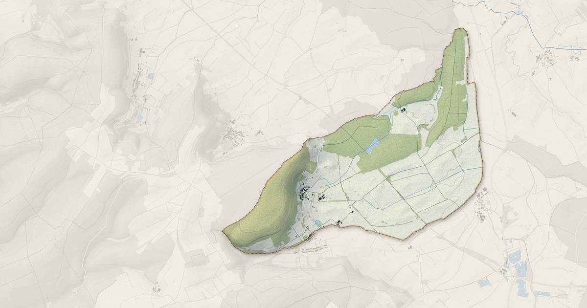 Portrait cartographique de Lissey : relief, eau, forêts, bâti et voies, calculés à partir des données de l'IGN