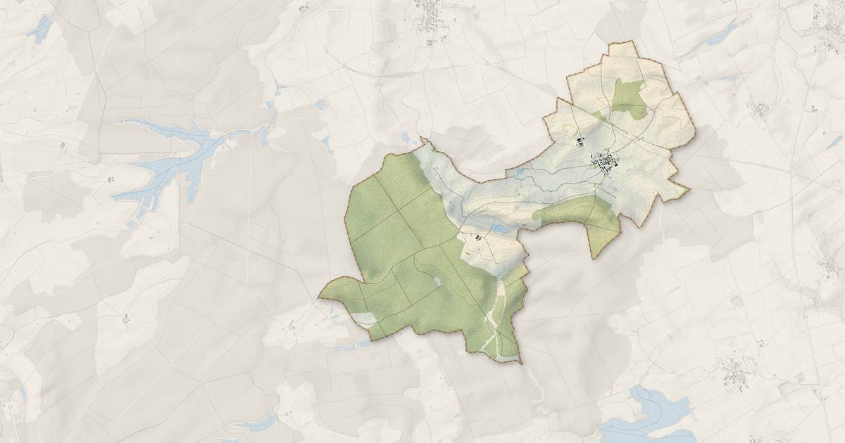 Portrait cartographique de Loison : relief, eau, forêts, bâti et voies, calculés à partir des données de l'IGN