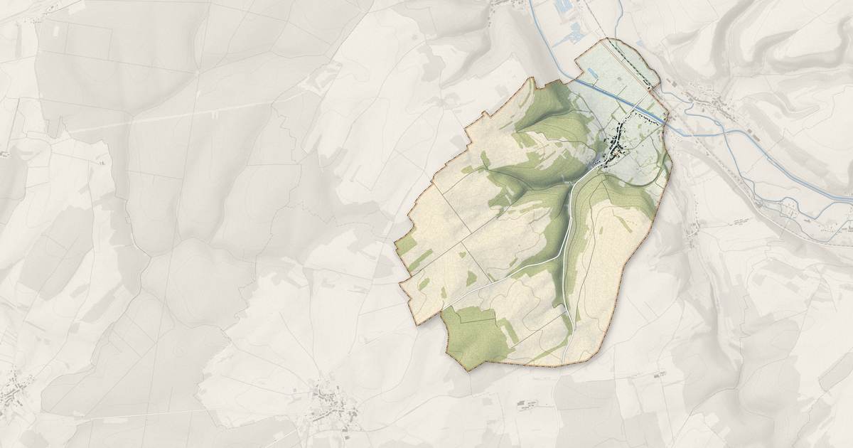 Portrait cartographique de Longeaux : relief, eau, forêts, bâti et voies, calculés à partir des données de l'IGN
