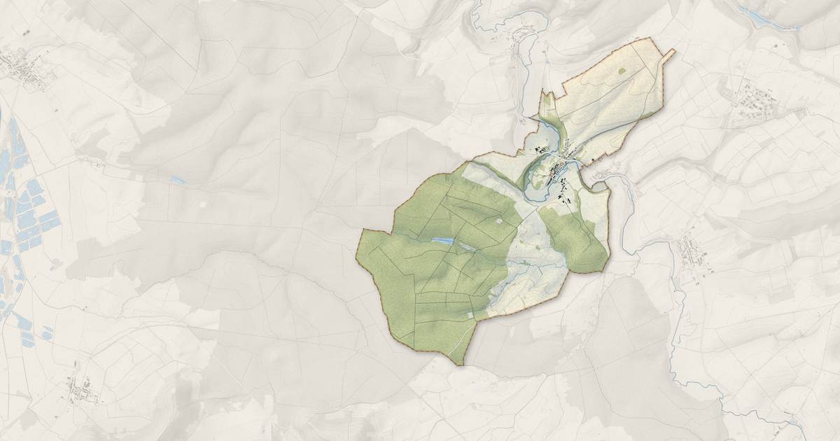 Portrait cartographique de Louppy-sur-Loison : relief, eau, forêts, bâti et voies, calculés à partir des données de l'IGN