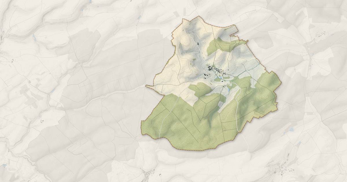 Portrait cartographique de Malancourt : relief, eau, forêts, bâti et voies, calculés à partir des données de l'IGN
