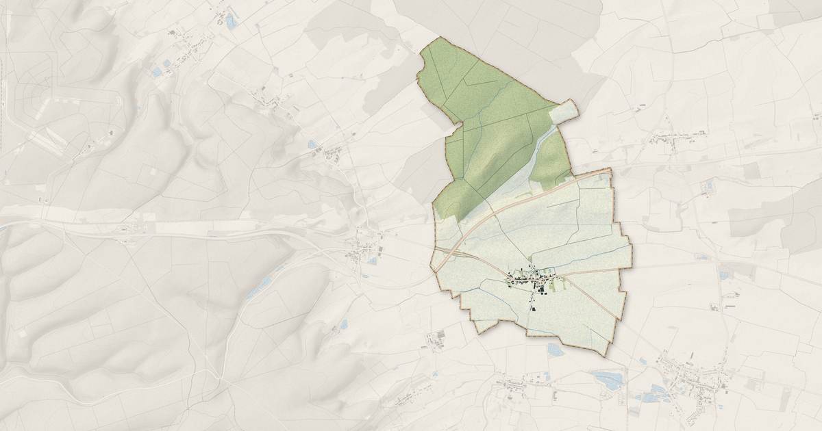 Portrait cartographique de Manheulles : relief, eau, forêts, bâti et voies, calculés à partir des données de l'IGN