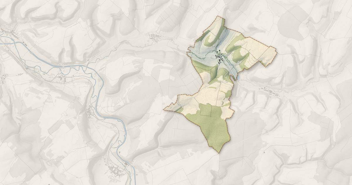 Portrait cartographique de Marson-sur-Barboure : relief, eau, forêts, bâti et voies, calculés à partir des données de l'IGN