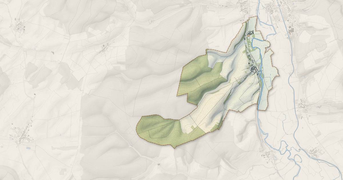 Portrait cartographique de Les Monthairons : relief, eau, forêts, bâti et voies, calculés à partir des données de l'IGN
