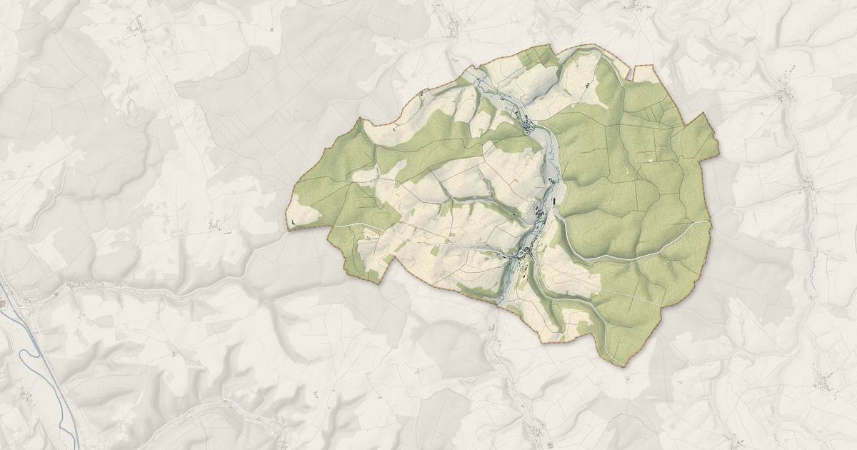 Portrait cartographique de Montiers-sur-Saulx : relief, eau, forêts, bâti et voies, calculés à partir des données de l'IGN
