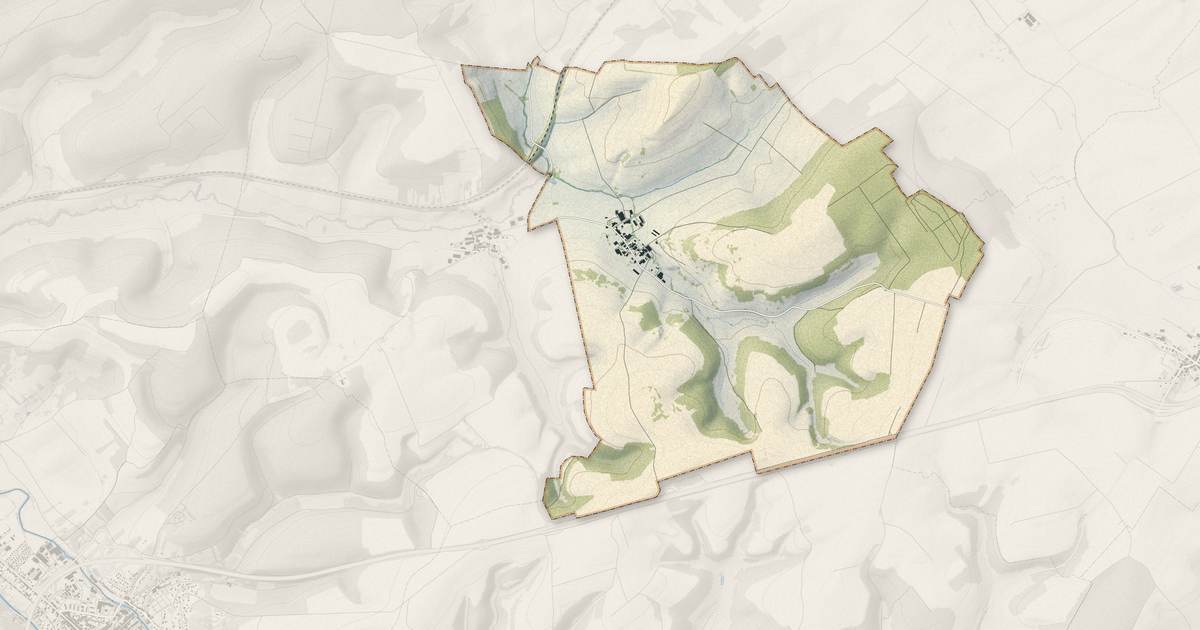 Portrait cartographique de Nançois-le-Grand : relief, eau, forêts, bâti et voies, calculés à partir des données de l'IGN