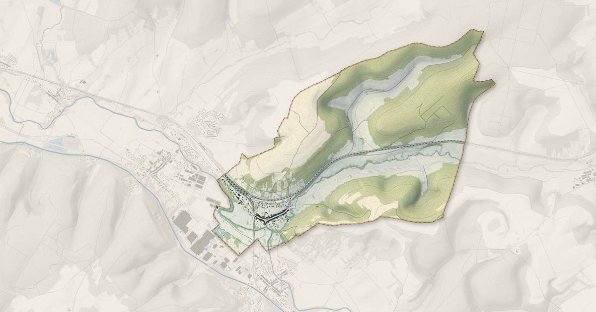 Portrait cartographique de Nançois-sur-Ornain : relief, eau, forêts, bâti et voies, calculés à partir des données de l'IGN