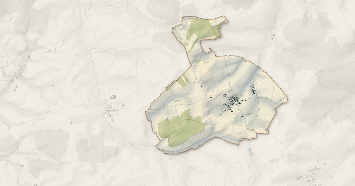 Portrait cartographique de Nantillois : relief, eau, forêts, bâti et voies, calculés à partir des données de l'IGN