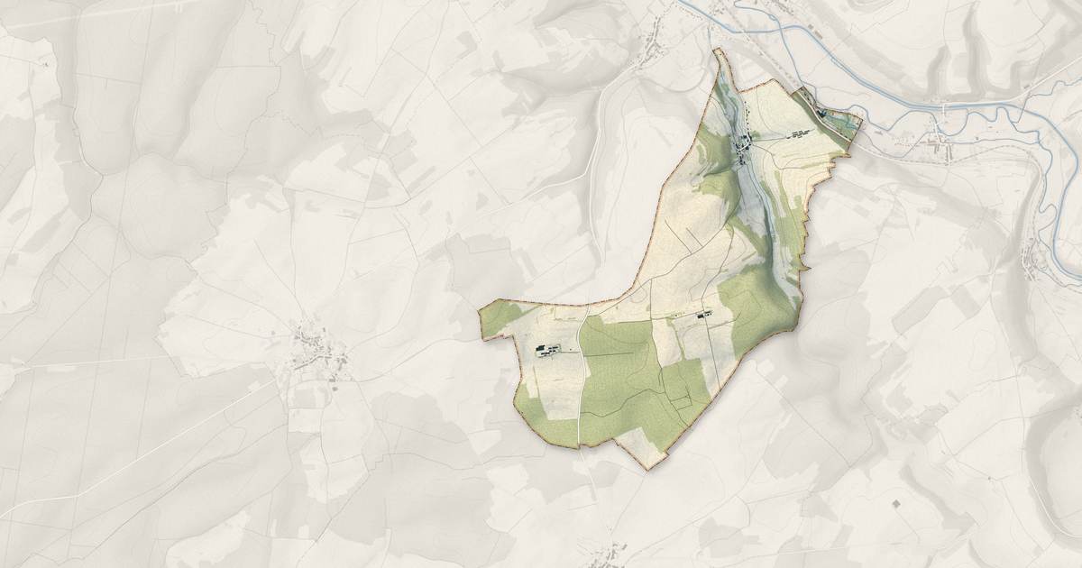 Portrait cartographique de Nantois : relief, eau, forêts, bâti et voies, calculés à partir des données de l'IGN