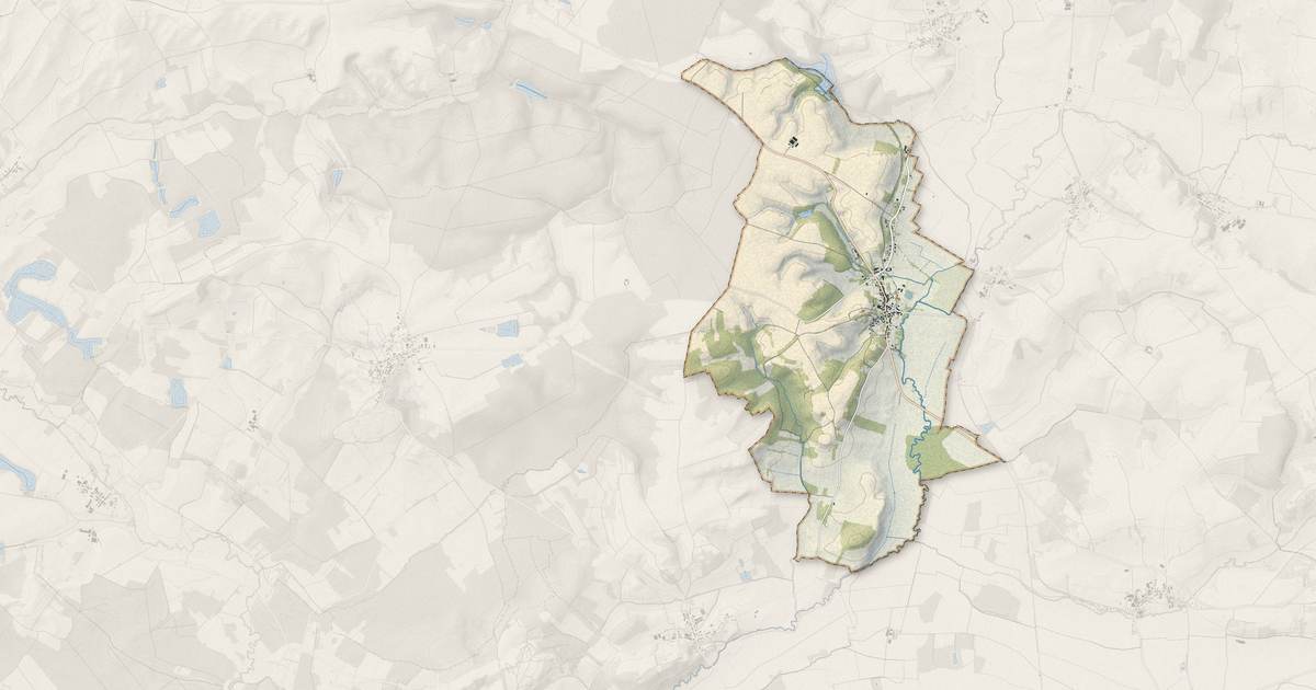 Portrait cartographique de Nettancourt : relief, eau, forêts, bâti et voies, calculés à partir des données de l'IGN
