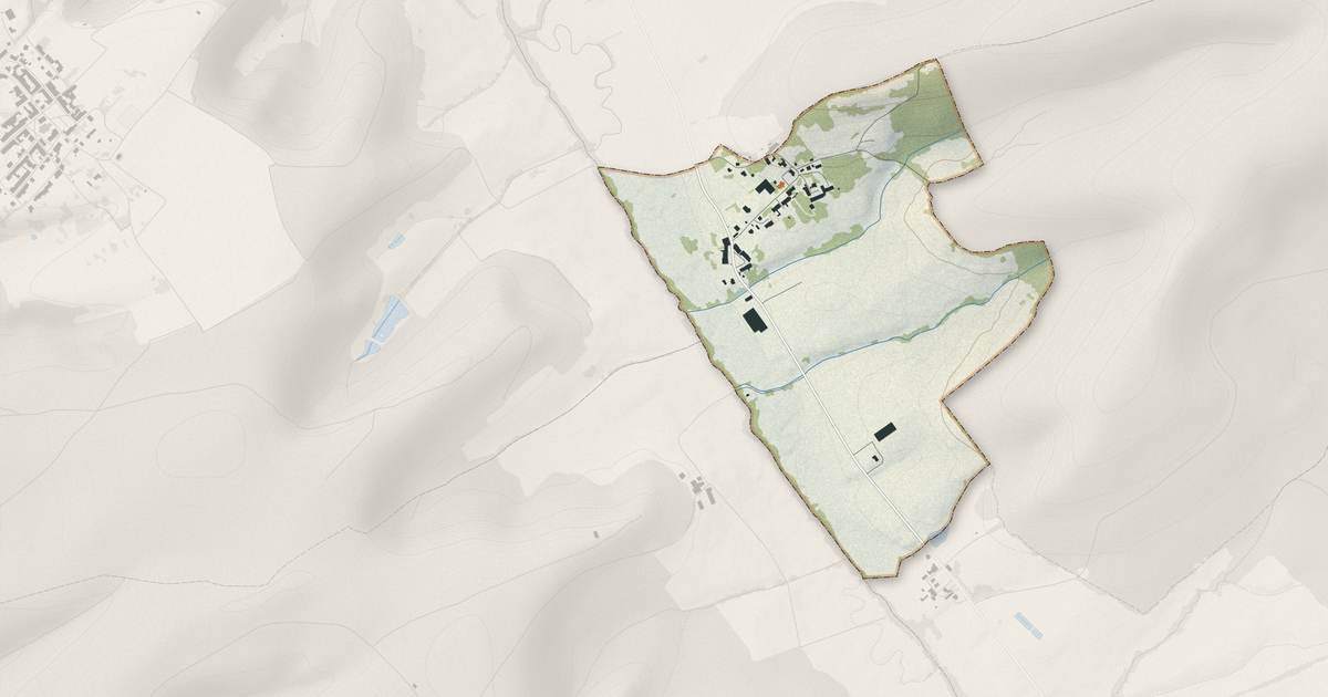 Portrait cartographique de Le Neufour : relief, eau, forêts, bâti et voies, calculés à partir des données de l'IGN