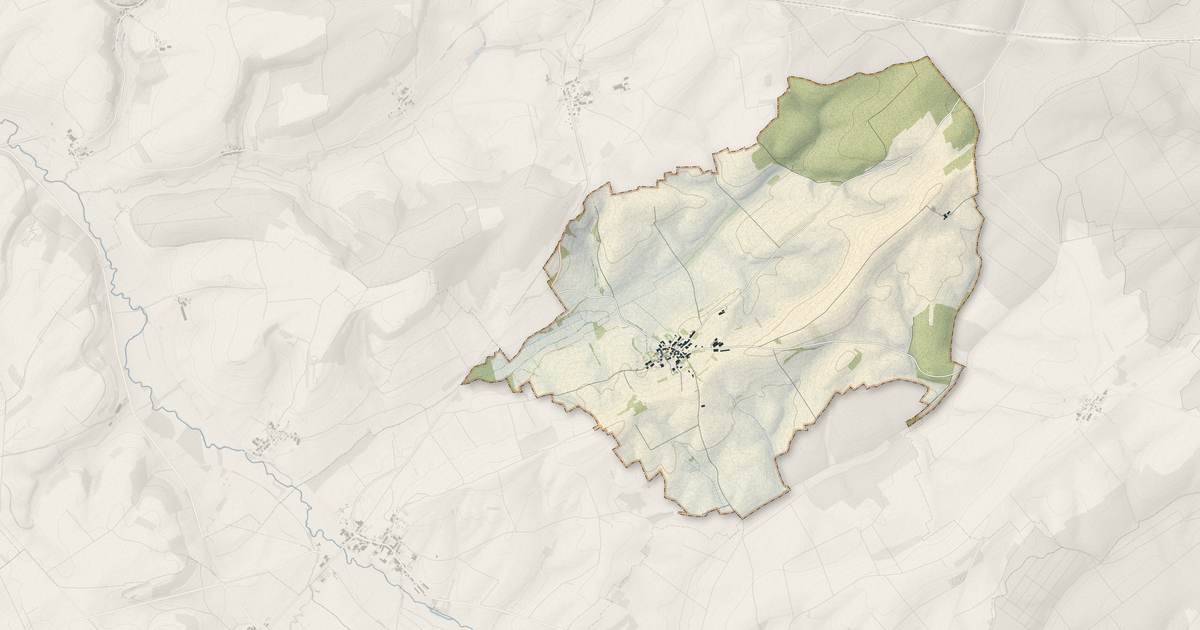 Portrait cartographique de Neuville-en-Verdunois : relief, eau, forêts, bâti et voies, calculés à partir des données de l'IGN