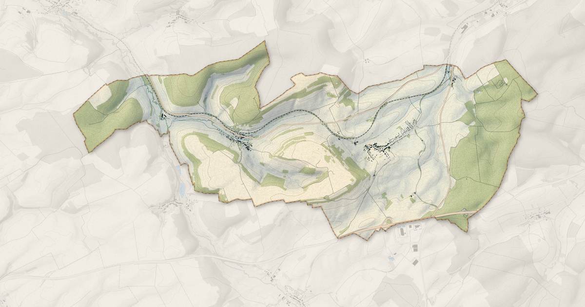 Portrait cartographique de Nixéville-Blercourt : relief, eau, forêts, bâti et voies, calculés à partir des données de l'IGN