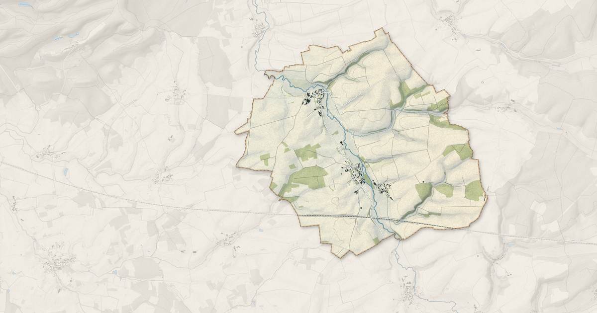 Portrait cartographique de Nubécourt : relief, eau, forêts, bâti et voies, calculés à partir des données de l'IGN