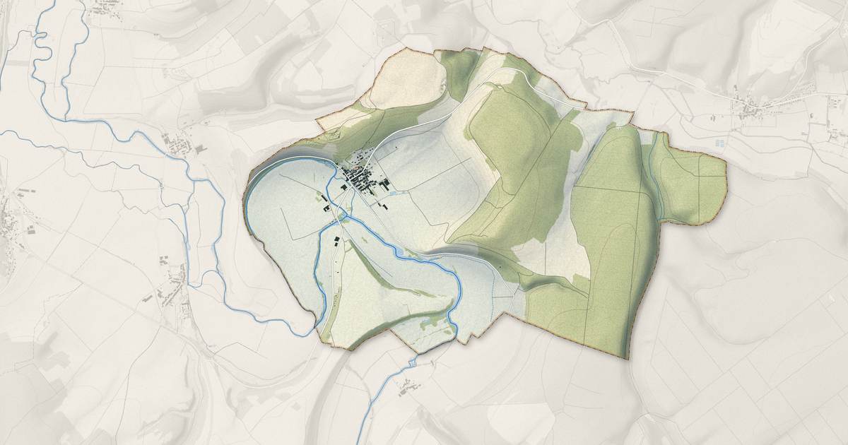 Portrait cartographique de Pagny-la-Blanche-Côte : relief, eau, forêts, bâti et voies, calculés à partir des données de l'IGN